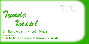 tunde knipl business card