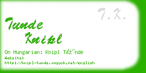 tunde knipl business card